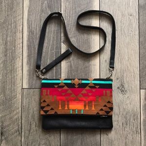 Sunshine SantaFe Canvas & Leather Crossbody/Clutch
